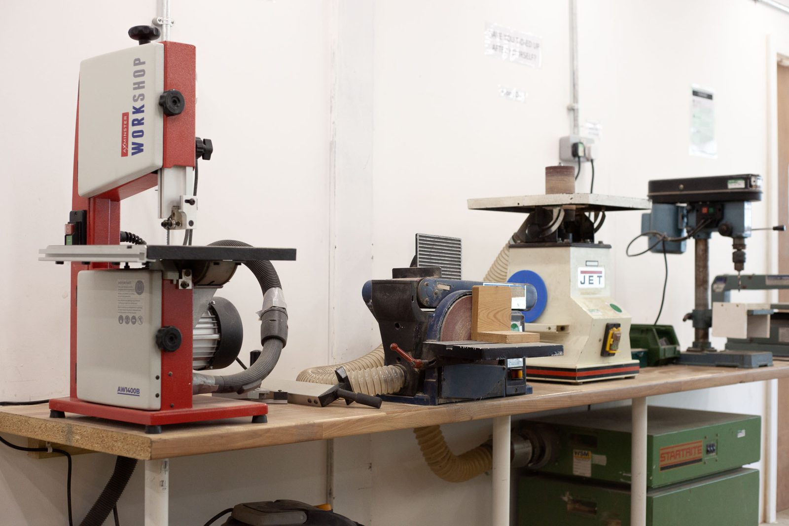 Machines in the wood workshop