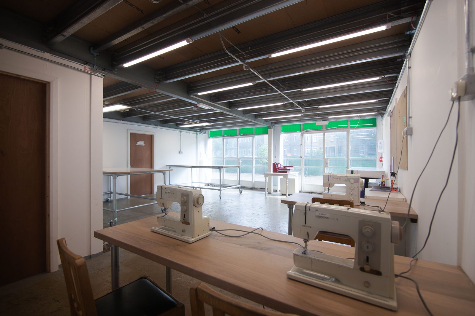 The fashion studio with sewing machines